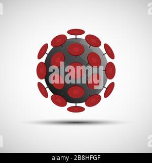 Coronavirus maladie 2019 COVID-19 modèle abstrait. Illustration vectorielle de l'icône de coronavirus de roman dangereux 2019 Illustration de Vecteur