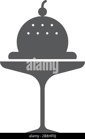 Concept d'icône vectorielle de tasse de glace, isolé sur fond blanc Illustration de Vecteur