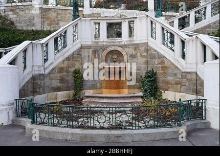 Strudlhofstiege un vieux escalier dans les détails de Vienne Banque D'Images