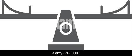 Icône de vecteur de jeu de seesaw, isolée sur fond blanc Illustration de Vecteur