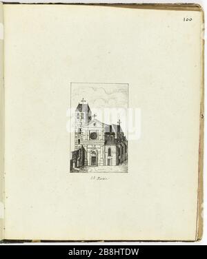 Collection de 102 dessins [Vieux Paris] l'Église Saint-Martin Henri Chapelle (1850-1925). « le Vieux Paris ». Recueil de 102 dessins. L'Église Saint-Martin. Paris, musée Carnavalet. Banque D'Images