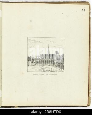 Collection de 102 dessins [Vieux Paris] ancien Collège Bernardine Henri Chapelle (1850-1925). « le Vieux Paris ». Recueil de 102 dessins. Ancien Collège des Bernardins. Paris, musée Carnavalet. Banque D'Images