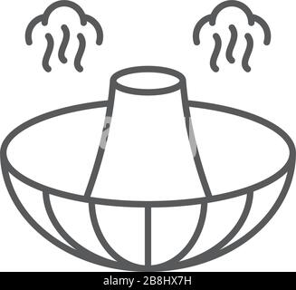 Symbole vectoriel de nourriture en pot chaud isolé sur fond blanc Illustration de Vecteur