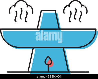 Symbole vectoriel de nourriture en pot chaud isolé sur fond blanc Illustration de Vecteur