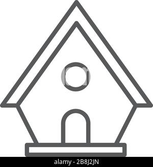 Maison de symboles vecteur Birdhouse isolée sur fond blanc Illustration de Vecteur