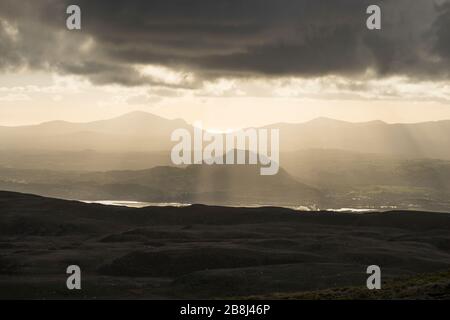 Les montagnes Rhinogydd, à l'est de Harlech, Snowdonia, pays de Galles du Nord, Royaume-Uni. Banque D'Images