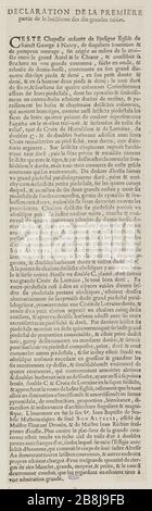 Funérailles de Charles troisième nom, duc de Lorraine, Nancy fait l'année 1608, huit des dix grandes tables, texte (le Blanc 9 page 516; Andreas Andresen 10 (10), Volume 4, page 195) Friedrich Brentel, dit Brentel le père (1580-1651). Pompe funèbre de Charles troisième du nom, Duc de Lorraine, fait à Nancy l'an 1608, huitième des dix grandes tables, texte (le Blanc 9 page 516 ; Andreas Andresen 10 (10), tome 4, page 195). Eau-forte. 1609. Musée des Beaux-Arts de la Ville de Paris, petit Palais. Banque D'Images