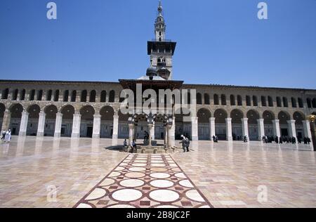 La Mosquée Umayyad, également connue sous le nom de Grande Mosquée de Damas, en Syrie Banque D'Images