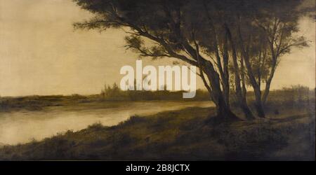 Paysage se souvenir de Fontainebleau Frédérique Juncker (1860-1903). « souvenir paysage de Fontainebleau ». Huile sur étoile. Musée des Beaux-Arts de la Ville de Paris, petit Palais. Banque D'Images