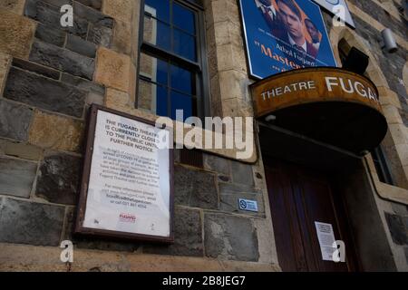 Le théâtre Athol Fugard, dans le district de Cape Town, six ferment ses portes dans le cadre d'une intervention de confinement contre l'épidémie mondiale de coronavirus Banque D'Images