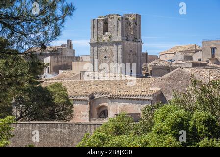 Erice ville historique sur un Mont Erice dans la province de Trapani en Sicile, dans le sud de l'Italie Banque D'Images