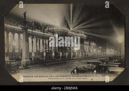 Album de vues de Paris. Dix exposition automobile Album de rues de Paris. Exposition de l'automobile. Carte postale. Éditions ND Phot. 1907. Musée des Beaux-Arts de la Ville de Paris, petit Palais. Banque D'Images