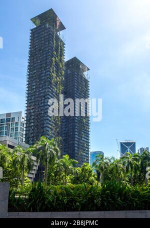 Le nouvel KLCC tours résidentielles de luxe avec des jardins verticaux Kuala Lumpur City Centre Malaisie Banque D'Images