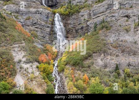 Pittoresque Bridal Veil Falls Provo Utah Banque D'Images