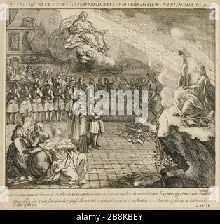 Vous avez de la chance si vous souffrez d'insultes et de diffamation au nom de J.C. / Jean Joseph Grillot Canon de Chablies & Anthony Patron a développé des grèves de Carcan à Paris le 15 mars 1731. (TI) Banque D'Images