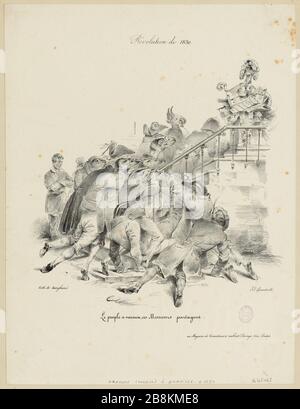 1830 Révolution / le peuple défait, ces messieurs partagent (IT) Banque D'Images