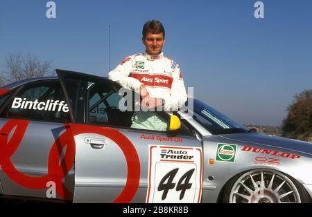 John Bintcliffe 1996 Audi Touring l'équipe de course automobile essais à Vallelunga Rome Italie. Banque D'Images