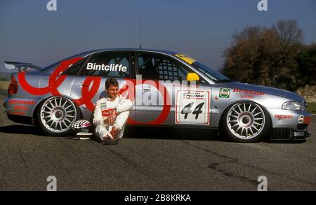 John Bintcliffe 1996 Audi Touring l'équipe de course automobile essais à Vallelunga Rome Italie. Banque D'Images