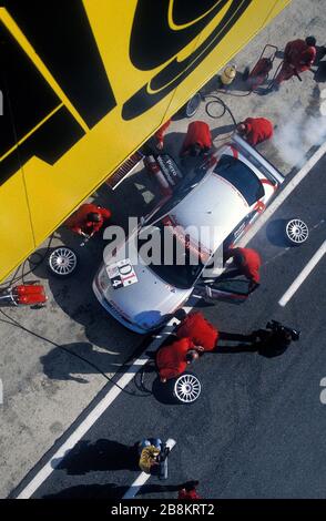 L'écurie allemande Audi A 4 à l'écurie Audi Touring car de 1996 à Vallelunga Rome Italie. Banque D'Images