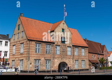 Ville de Flensburg sur le fjord de Flenburg, ville frontalière du Danemark, Schleswig-Holstein, Allemagne du Nord, Europe centrale, Banque D'Images