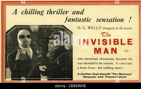 CLAUDE RAINS et GLORIA STUART dans L'INVISIBLE homme 1933 réalisateur JAMES WHALE roman H. G. Wells scénario R. C. Sherriff Universal Pictures Banque D'Images