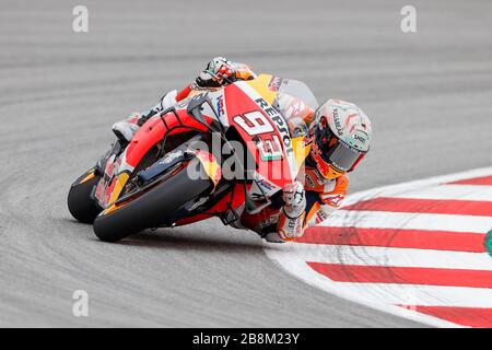 MONTMELO, ESPAGNE - 14 JUIN: Marc Marquez de Repsol Honda Team pendant la pratique libre MotoGP au circuit de Catalunya le 14 juin 2019 à Montmelo, Spa Banque D'Images