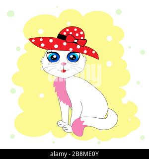 vecteur d'illustration de dessin animé de chaton cat Illustration de Vecteur