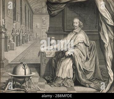 Cardinal Mazarin. 1659. Robert Nanteuil (1623-1678). 'Mamarin'. Gravure, 1659. Paris, musée Carnavalet. Banque D'Images