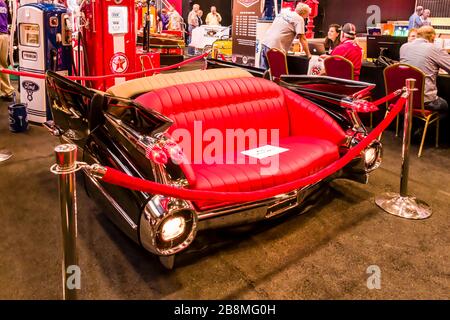 2019 Enchère de Barrett-Jackson Scottsdale, canapé de luxe de voiture Banque D'Images