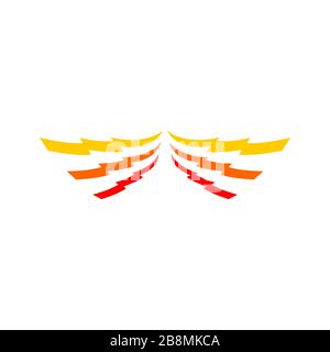 Logo WiNG Thunderbolt Illustration Design. EPS vectoriel 10. Banque D'Images