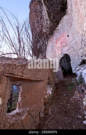 Le château de San Gottardo. Province de trente, Trentin-Haut-Adige, Italie, Europe. Banque D'Images