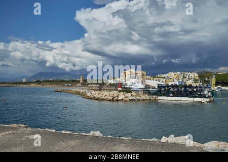 Cabopino, Marbella, Málaga procince, Andalousie, Espagne. Banque D'Images