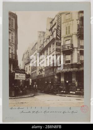 BÂTIMENTS, 72 RUE DE RIVOLI 2-4-6-8-10 ET LA RUE FOX, 4ÈME ARRONDISSEMENT, PARIS Immeubles, 72 rue de Rivoli et 2-4-6-8-10 rue du Renard. Paris (IVème arr.), 1898. Union photographique française. Paris, musée Carnavalet. Banque D'Images