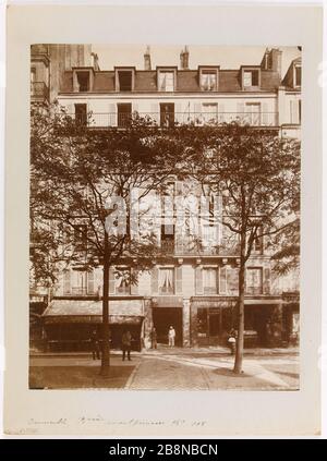 Bâtiment Bvard Montparnasse n° 105. Bâtiment, 105 Boulevard du Montparnasse, 6ème arrondissement, Paris. Immeuble, 105 boulevard du Montparnasse. Paris (VIème arr.). Photo de l'Union Photographie de France (UPF). Aristotype à la gélatine, janvier 1903. Paris, musée Carnavalet. Banque D'Images