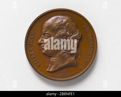 CARND5025 David d'Angers (1788-1856). Pierre Jean Beranger (1780-1857). Bronze. Paris, Musée Carnavalet. Banque D'Images