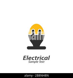 Logo d'ampoule électrique, icône d'idée vectorielle. Illustration de Vecteur