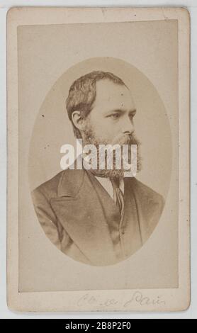 Portrait de Louis-Philippe d'Orléans (1838-1894), comte de Paris, fils aîné du duc d'Orléans et prétendeur au trône de France en 1883. Anonyme. Portrait de Louis-Philippe d'Orléans (1838-1894), comte de Paris, fils aîné du duc d'Orléans et tendant au cône de France en 1883. Carte de visite (recto). Rage sur papier alluminé. 1860-1890. Paris, musée Carnavalet. Banque D'Images