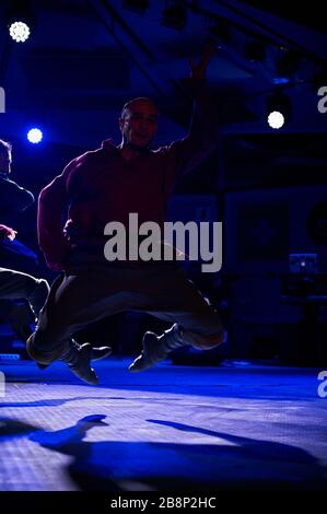 Tbilissi, Géorgie le 14 juillet 2019 danseurs de la compagnie nationale de danse de ballet géorgienne Sukhishvili en scène au Art Gene Festival Banque D'Images