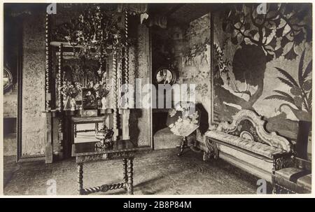 Hauteville House, The Blue Room, 1ère étage Aonyme. Hauteville House, le salon bleu, 1 er étage. Epreuve gélatino-argentique. Début de la XXème siècle. Paris, Maison de Victor Hugo. Banque D'Images