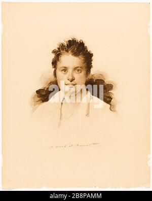 ... et nunc et semer ... [Portrait de Balzac jeune] Devéria, Achille (1800-1857). '…et nunc et semer… [Portrait de Balzac jeune]'. Balzac, Honoré de (1799-1850). Reproduction photo-mécanique. Paris, Maison de Balzac. Banque D'Images