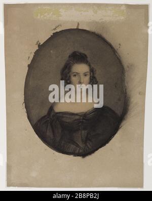 Adèle Foucher Victor Hugo (1802-1885). Adèle Foucher. Pierre Noire, crayon de graphite et lavis sur papier vélin, 1818-1822. Paris, Maison de Victor Hugo. Banque D'Images