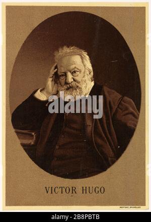 Victor Hugo, 1878. Martens, Frédéric ou Friedrich von. 'Victor Hugo, 1878'. Photo de Félix Tournachon dit Nadar. Rage sur papier alluminé. 1878-1878. Paris, Maison de Victor Hugo. Banque D'Images