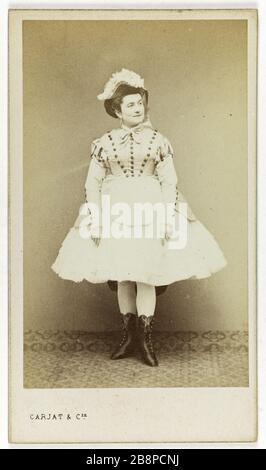 Portrait d'Armande Morel, actrice de théâtre. Portrait d'Armande Morel, actrice de théâtre. Carte de visite (recto). Rage sur papier alluminé. Avant 1866. Photo de Carjat & Cie. Paris, musée Carnavalet. Banque D'Images