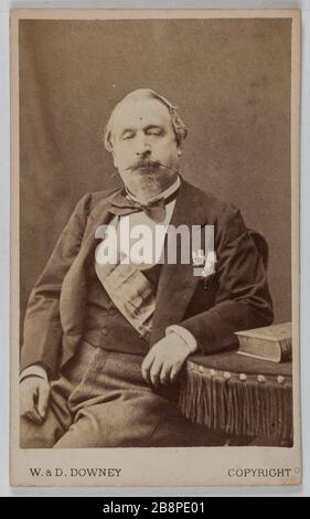 Portrait de Charles Louis Napoléon Bonaparte (1808-1873), dit Napoléon III, empereur des Français. Portrait de Charles Louis Napoléon Bonaparte (1808-1873), dit Napoléon III, Monsieur des Français. Photo de W. & D Downey. Carte de visite. Rage sur papier alluminé avant 1873-1873. Paris, musée Carnavalet. Banque D'Images