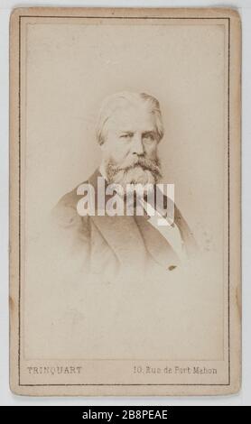 Portrait du comte Alfred Emilien Van Nieuwerkerke O'Hara (1811-1892), sculpteur et surintendant des beaux-arts Antoine René Trinquart. Portrait du comte Alfred Émilien O'Hara van Nieuwerkerke (1811-1892), sculpteur et Surintendant des Beaux-arts Carte de visite (recto). Rage sur papier alluminé. 1860-1890. Paris, musée Carnavalet. Banque D'Images