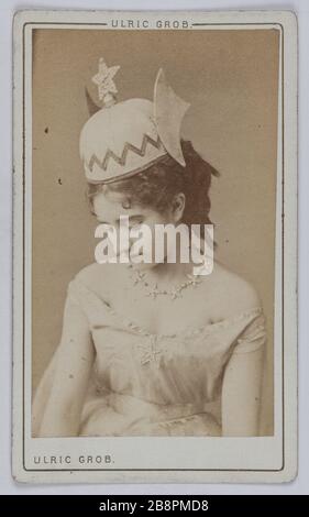 Portrait d'Alice Roch, danseuse au Théâtre de la Gaite et au Théâtre du Châtelet en 1875. Portrait d'Alice Roch, danseuse au Théâtre de la Gaîté et au Théâtre du Châtelet en 1875. Carte de visite (recto). Photo d'Ulric Grob. Rage sur papier alluminé, 1860-1890. Paris, musée Carnavalet. Banque D'Images