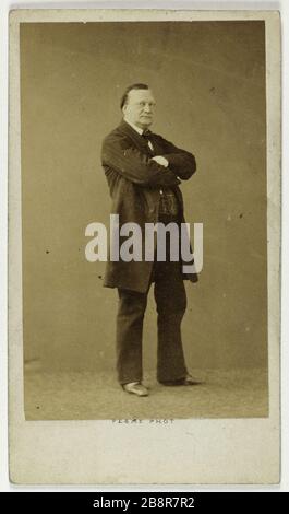 Portrait de Jean-Michel Geoffroy, (1813-1883), (acteur) Portrait de Geoffroy Jean-Michel (1813-1883), acteur. Carte de visite (recto). Photo de Paul Emile Pesme. Rage sur papier alluminé. 1870-1890. Paris, musée Carnavalet. Banque D'Images