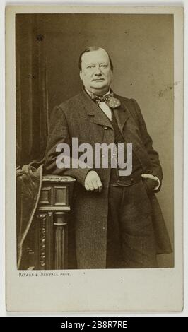 Portrait de Jean-Michel Geoffroy, (1813-1883), (acteur) Portrait de Geoffroy Jean-Michel (1813-1883), acteur. Carte de visite (recto). Photo de Bayard et Bertall. Rage sur papier alluminé. 1870-1890. Paris, musée Carnavalet. Banque D'Images