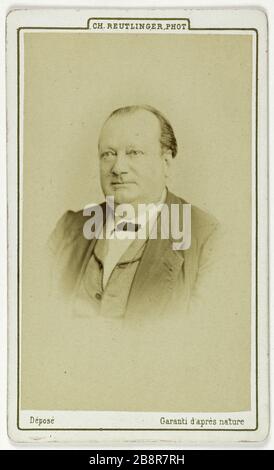 Portrait de Jean-Michel Geoffroy, (1813-1883), (acteur) Portrait de Geoffroy Jean-Michel (1813-1883), acteur. Carte de visite (recto). Photo de Charles Reutlinger. Rage sur papier alluminé. 1870-1890. Paris, musée Carnavalet. Banque D'Images