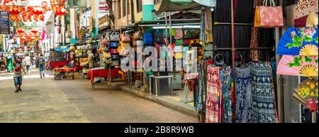 Petaling Street Markets pendant la journée Chinatown Kuala Lumpur Malaisie. Banque D'Images